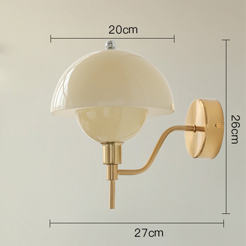 Rivelle - French Mushroom Glass Wall Sconce
