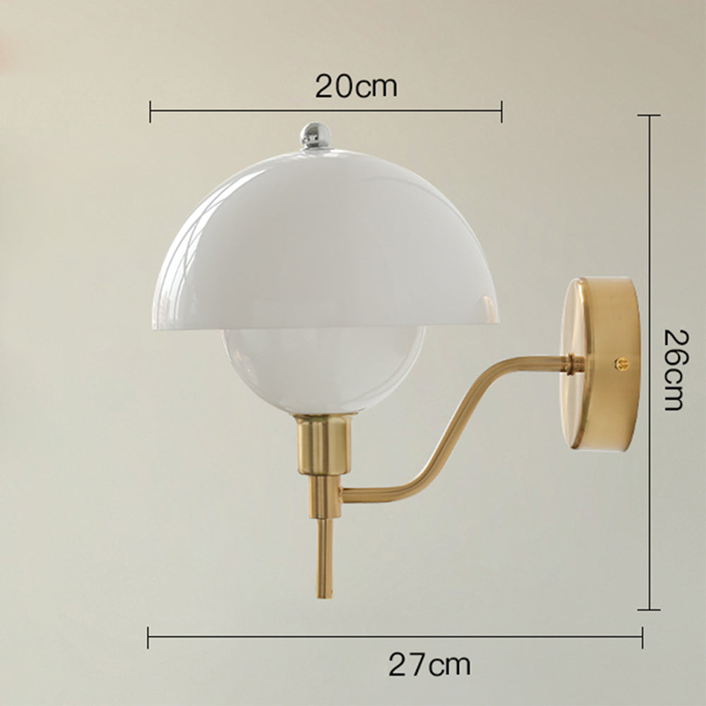Rivelle - French Mushroom Glass Wall Sconce
