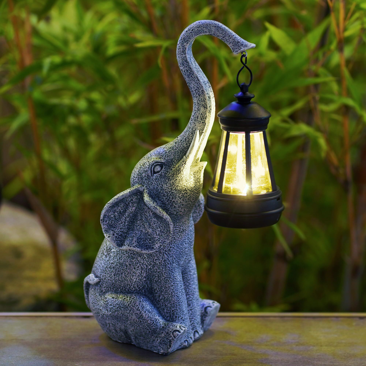 Elephanta Garden Lamp - Solar Elephant Lighting for Warm Evenings