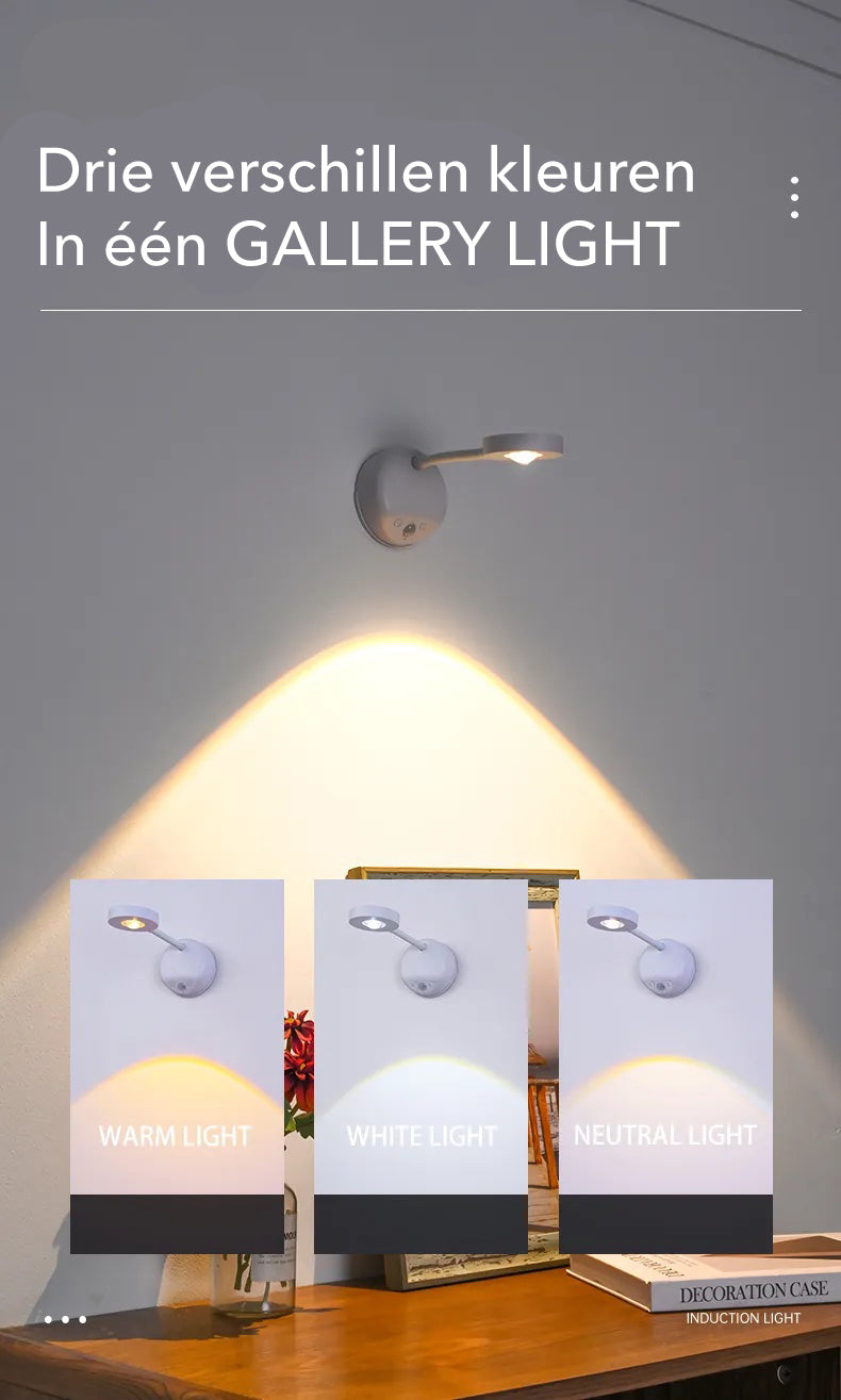 Gallery Light - Applique murale LED sans fil et orientable