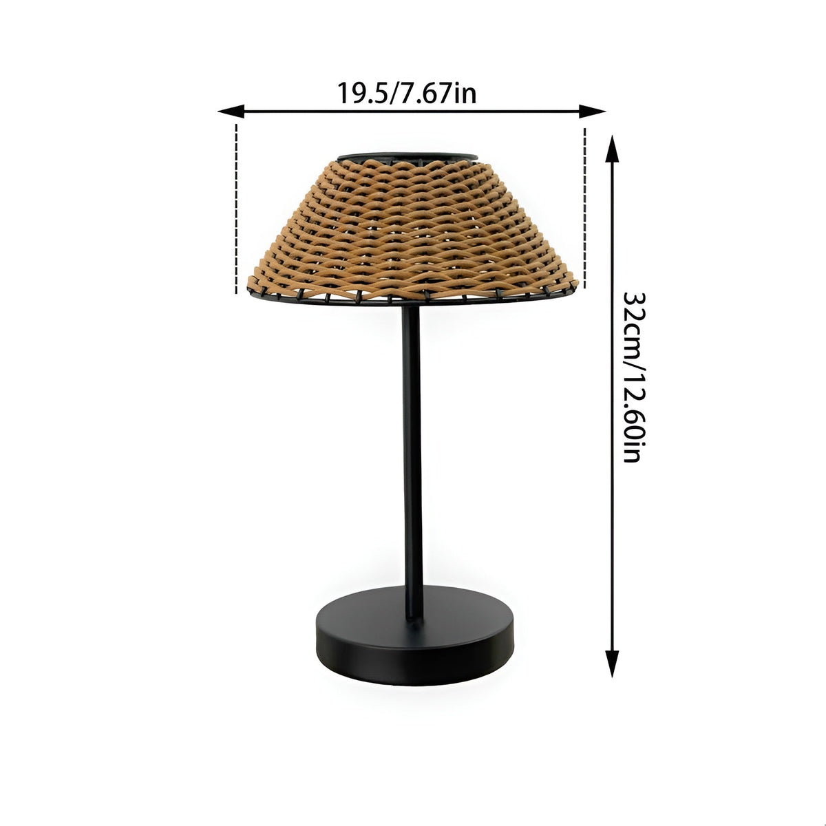 GardenWoven - Woven Solar Table Lamp for Garden and Balcony