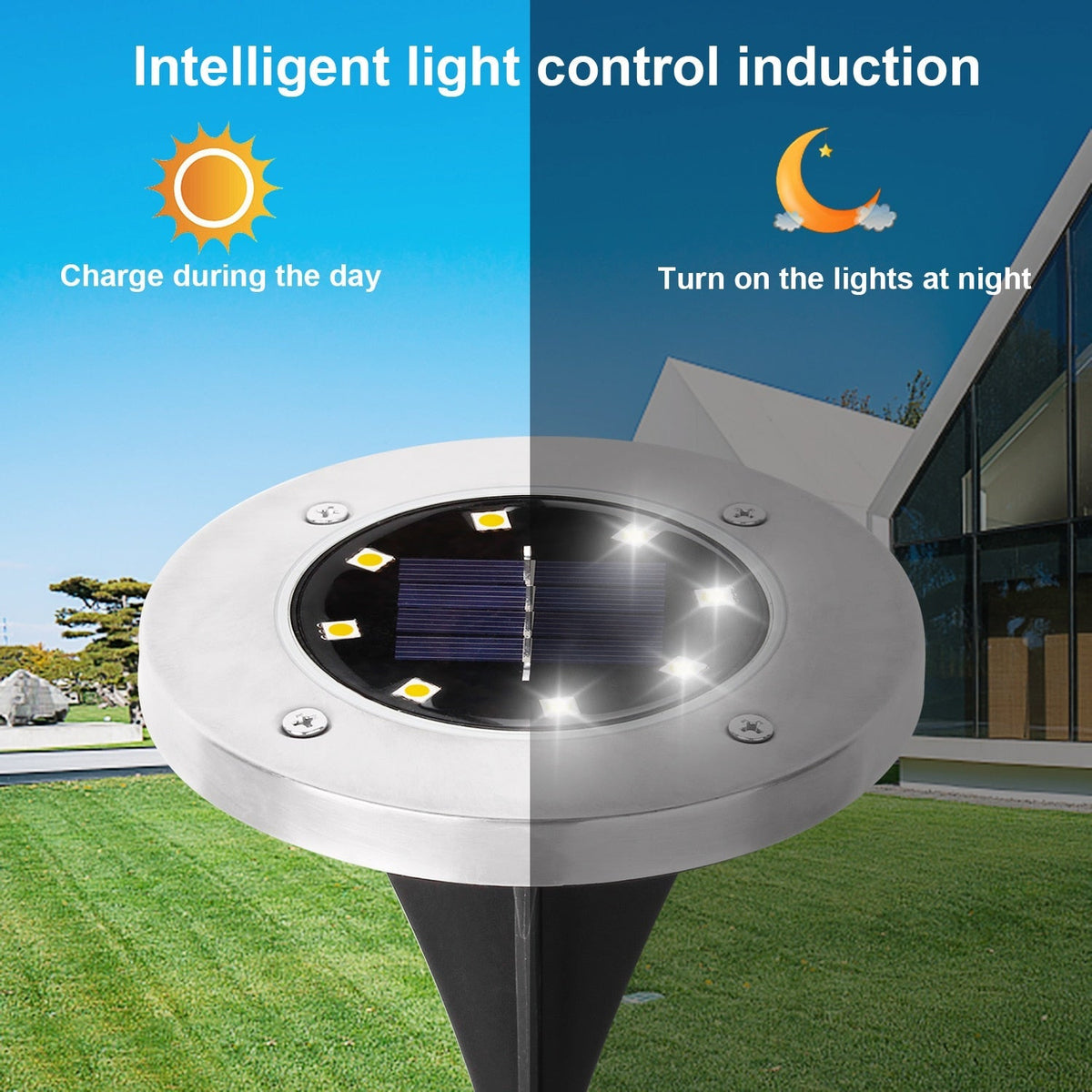 Solar LED Garden Spotlights - Wireless Lighting for Paths and Flower Beds