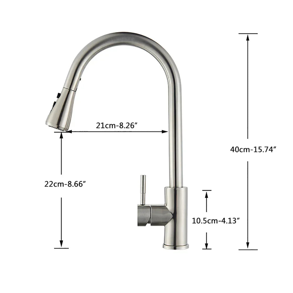 FlexStream - Kitchen Faucet with Flexible Spout and Retractable Sprayer