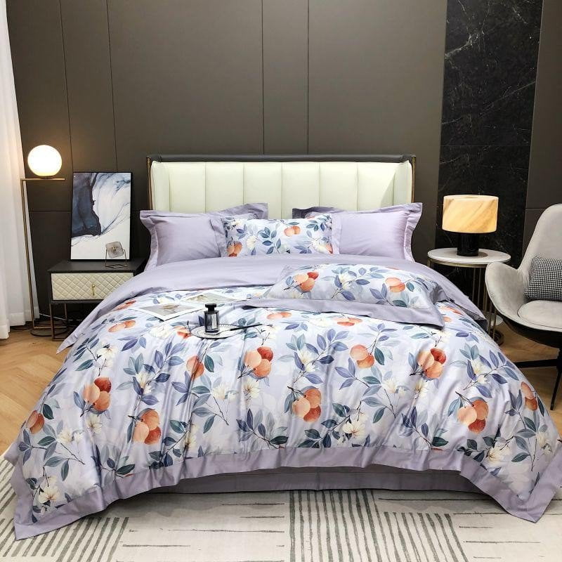 Lavender Bloom - Luxury Egyptian Cotton Duvet Cover Set
