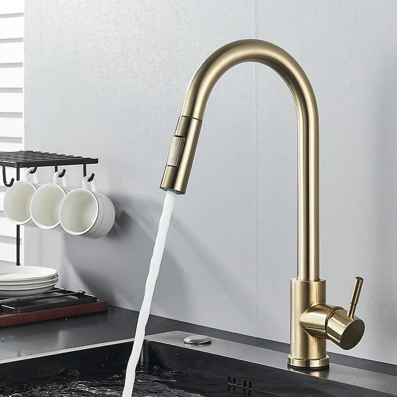 FlexiPull Faucet - 360° Rotating Modern Kitchen Mixer Tap