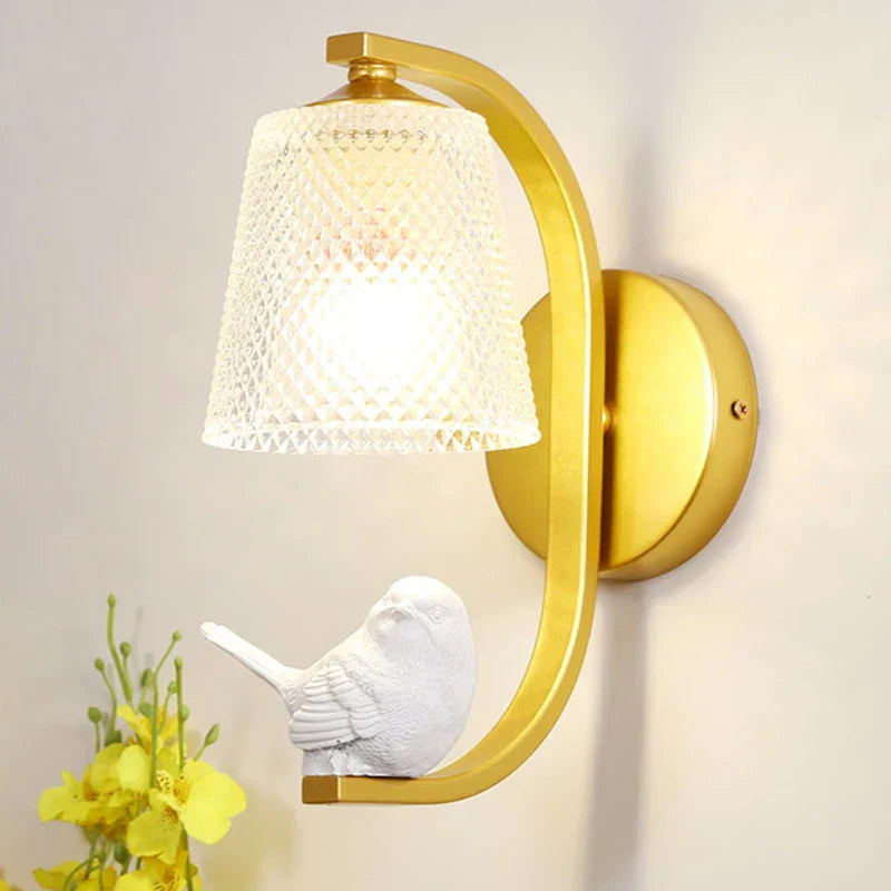 NordicBird Light - Applique murale oiseau scandinave pour chambre