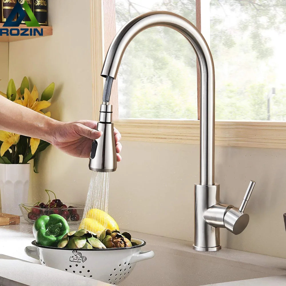 FlexStream - Kitchen Faucet with Flexible Spout and Retractable Sprayer