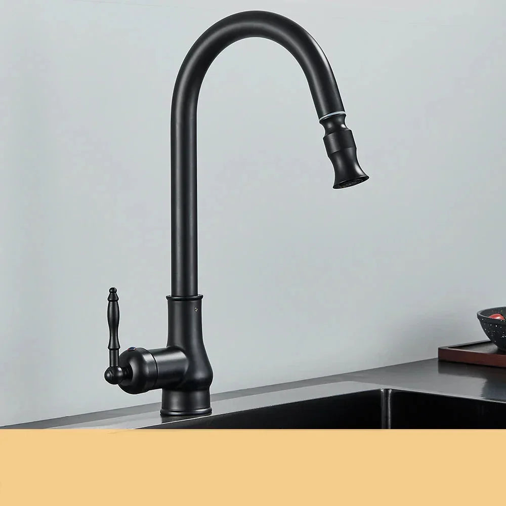 Wyrstead - Antique Brass Retro Kitchen Mixer Tap