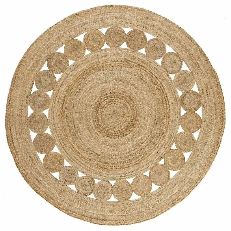 JuteNest - Natural Round Jute Rug for Your Home