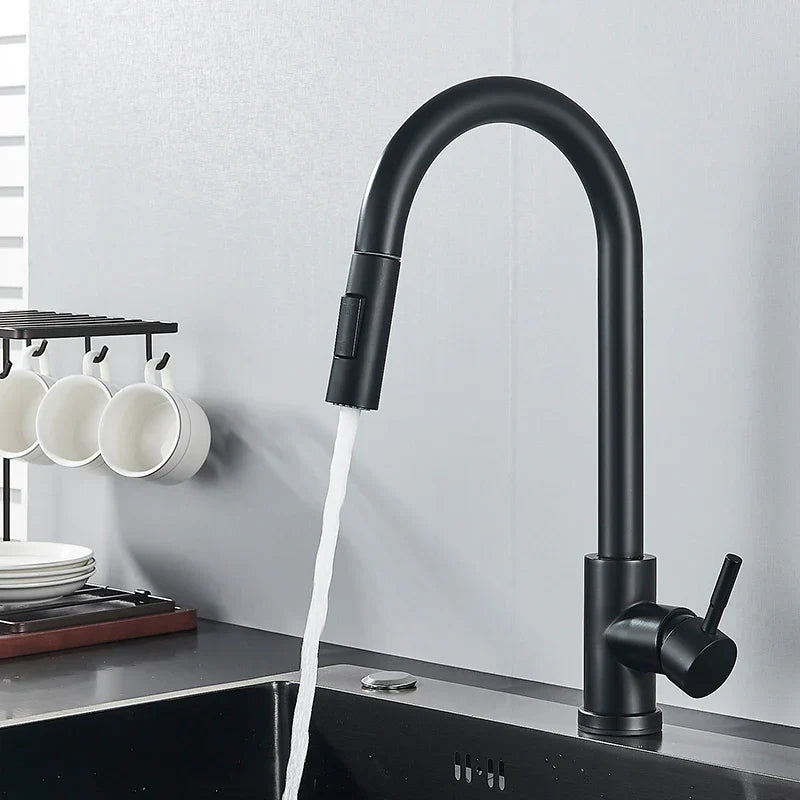 FlexiPull Faucet - 360° Rotating Modern Kitchen Mixer Tap