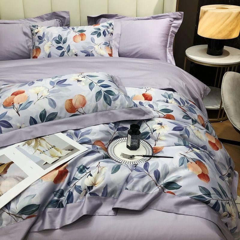 Lavender Bloom - Luxury Egyptian Cotton Duvet Cover Set