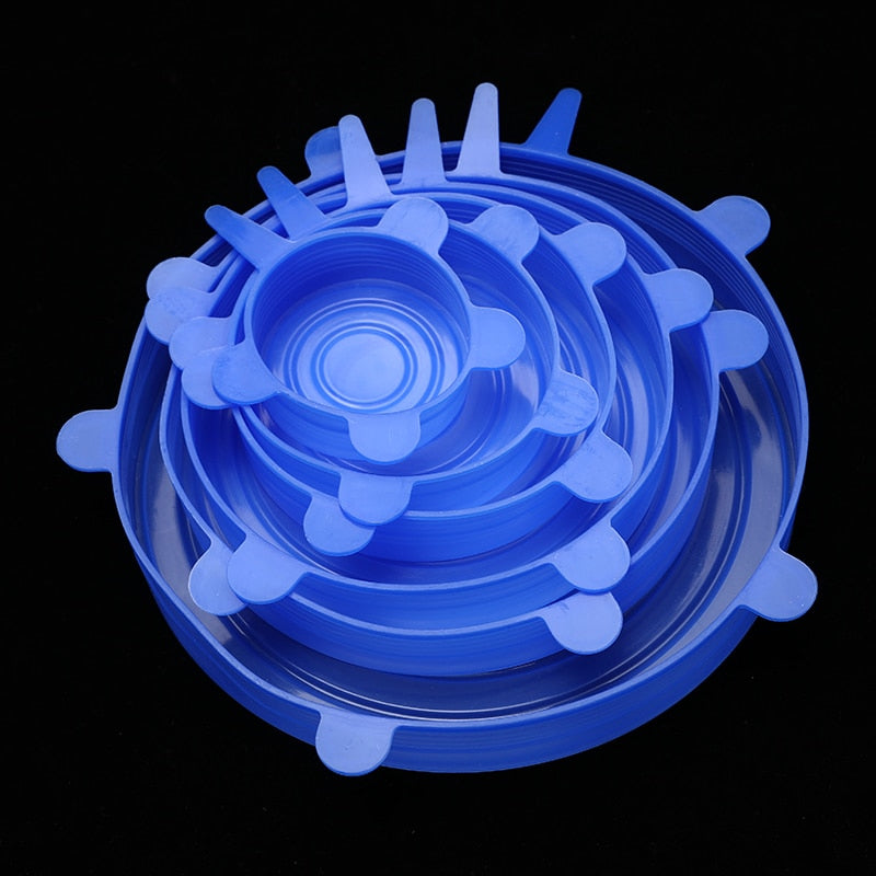Vaclid - Reusable Silicone Lids, Set of 6 Airtight Covers