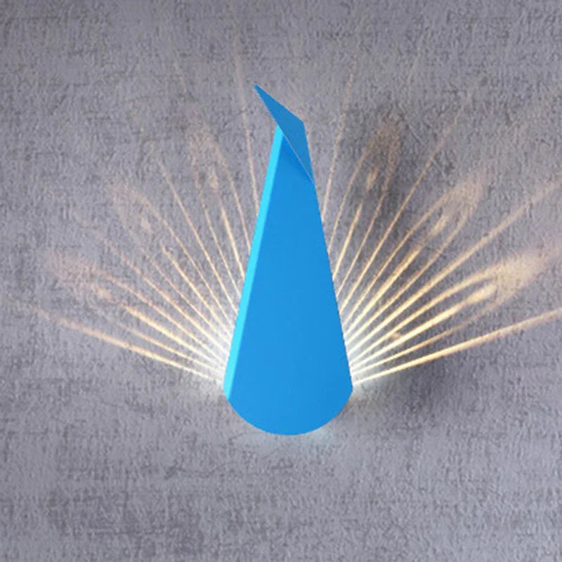 ElegantLuxe - Modern LED Peacock Feather Wall Sconce