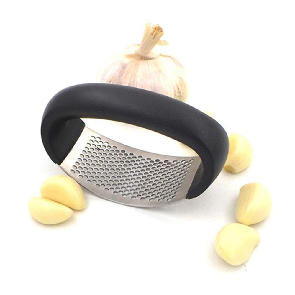 Zestron - Stainless Steel Garlic Press with Non-Slip Handle