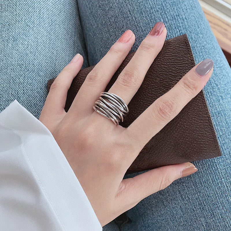 Liora - Adjustable Stackable Silver Ring