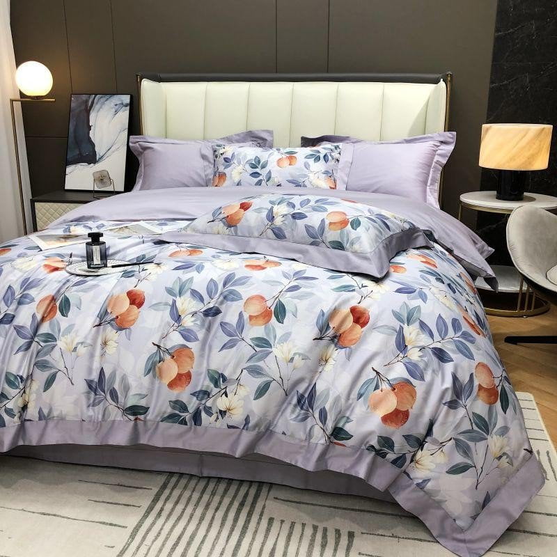 Lavender Bloom - Luxury Egyptian Cotton Duvet Cover Set