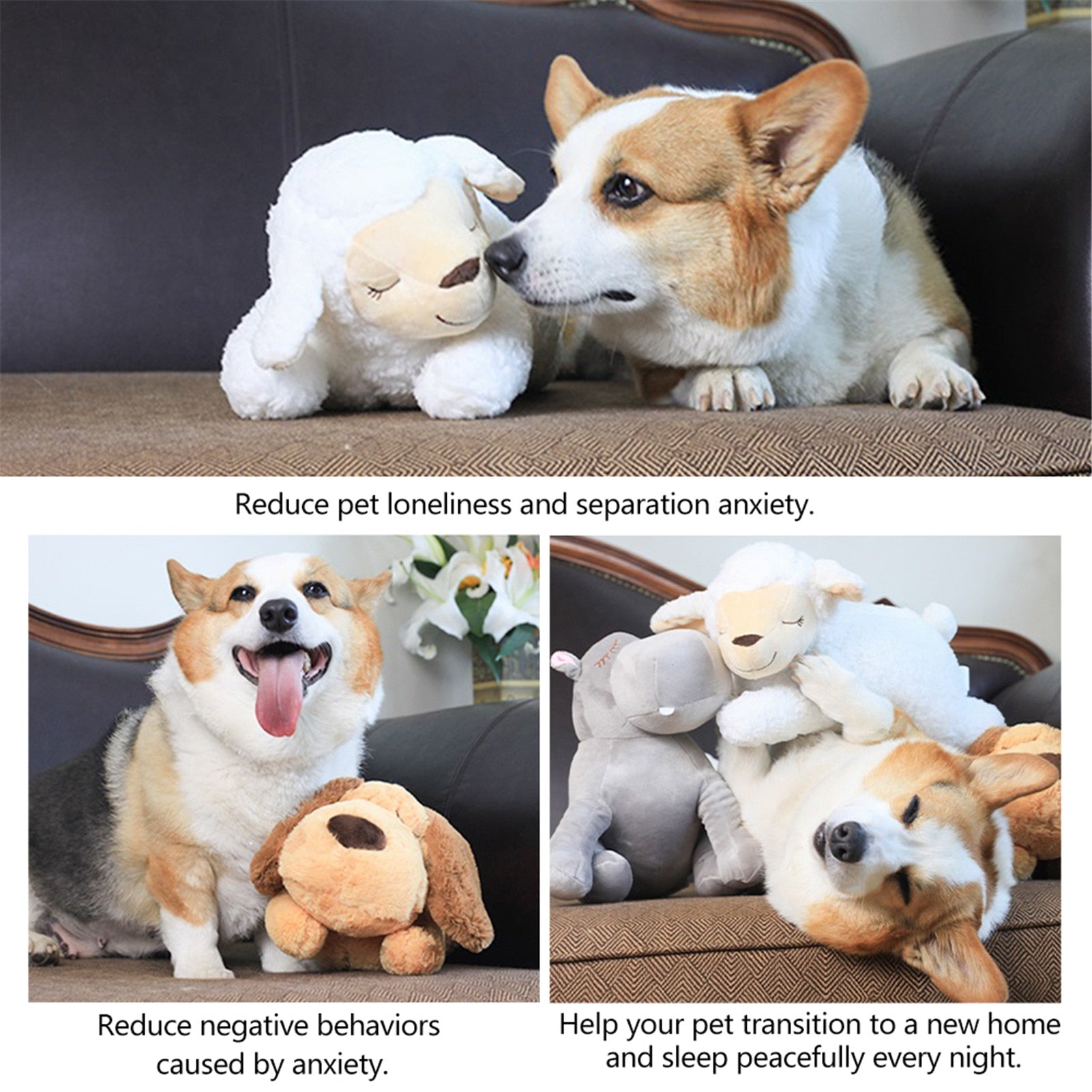 CuddlePup - Cozy Plush Play Companion for Dogs