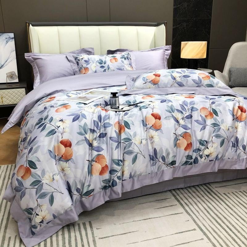 Lavender Bloom - Luxury Egyptian Cotton Duvet Cover Set