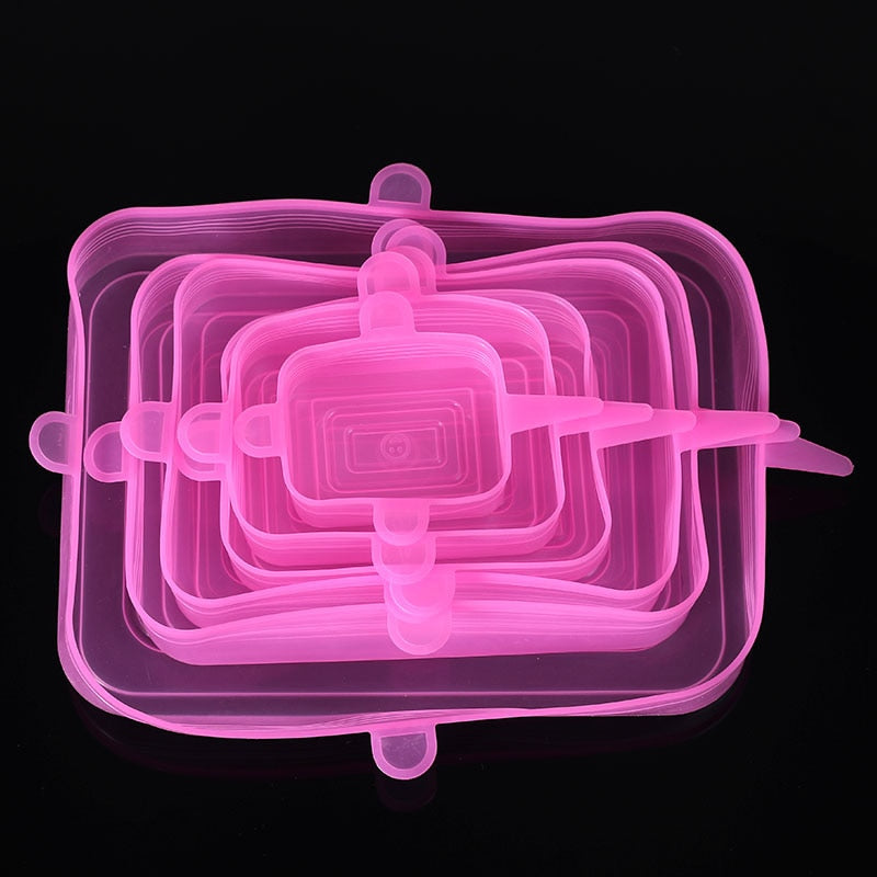 Vaclid - Reusable Silicone Lids, Set of 6 Airtight Covers