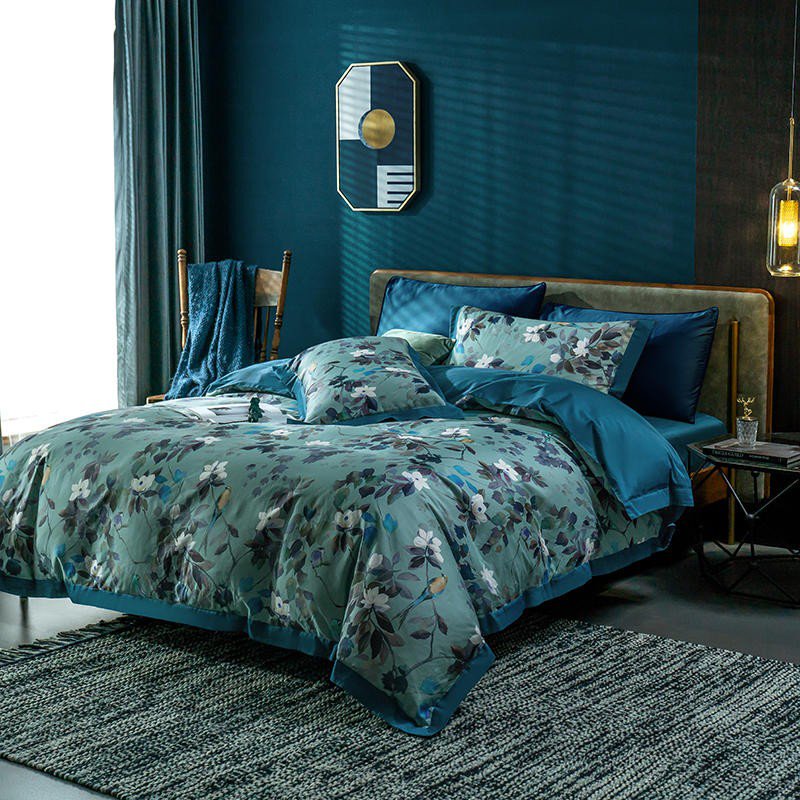 Watercolor Bloom - Egyptian Cotton Floral Duvet Set