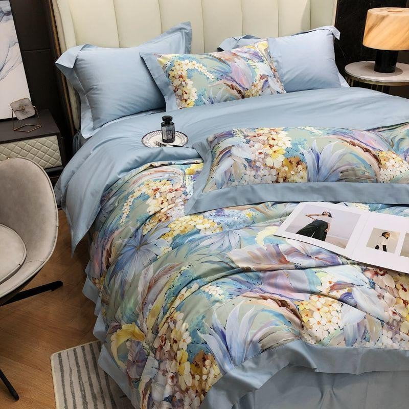 Hortensia Haven - Luxury Egyptian Cotton Duvet Cover Set