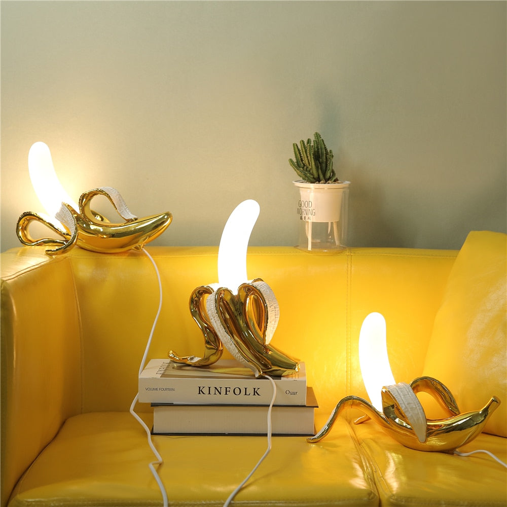 Banana Lights - Elegant Art Deco Resin Table Lamp