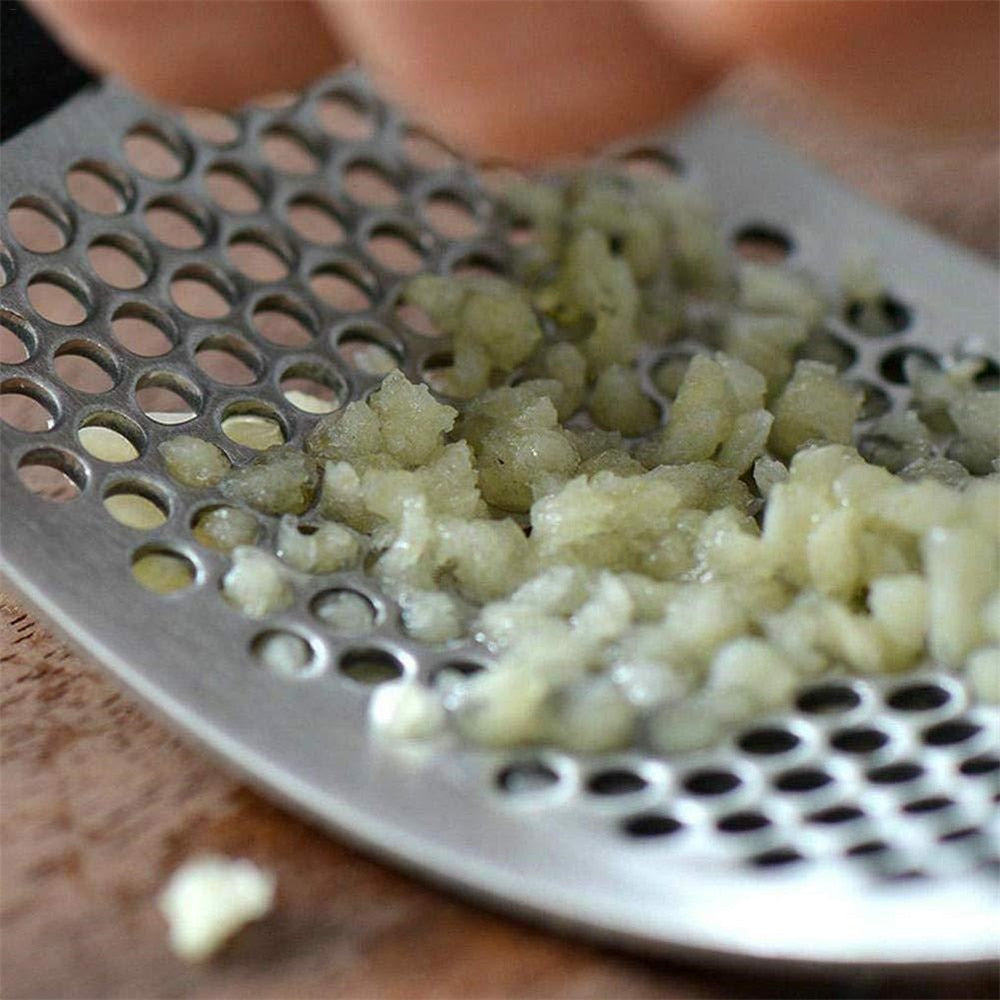 Zestron - Stainless Steel Garlic Press with Non-Slip Handle