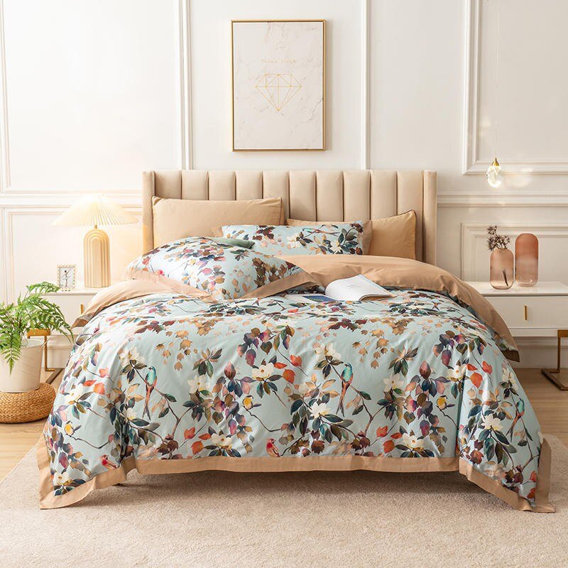Watercolor Bloom - Egyptian Cotton Floral Duvet Set
