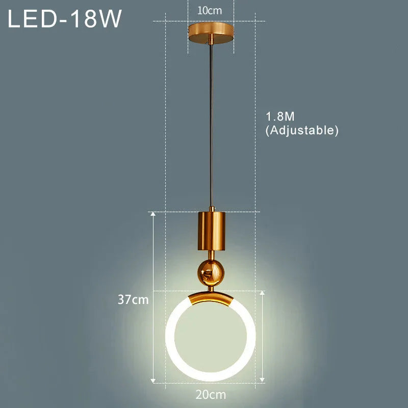 Nordic Elegance - Scandinavian LED Pendant Light with Minimalist Design