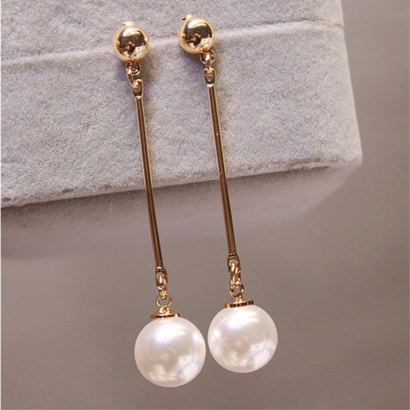Selena - Boucles d'oreilles pendantes luxe avec perles