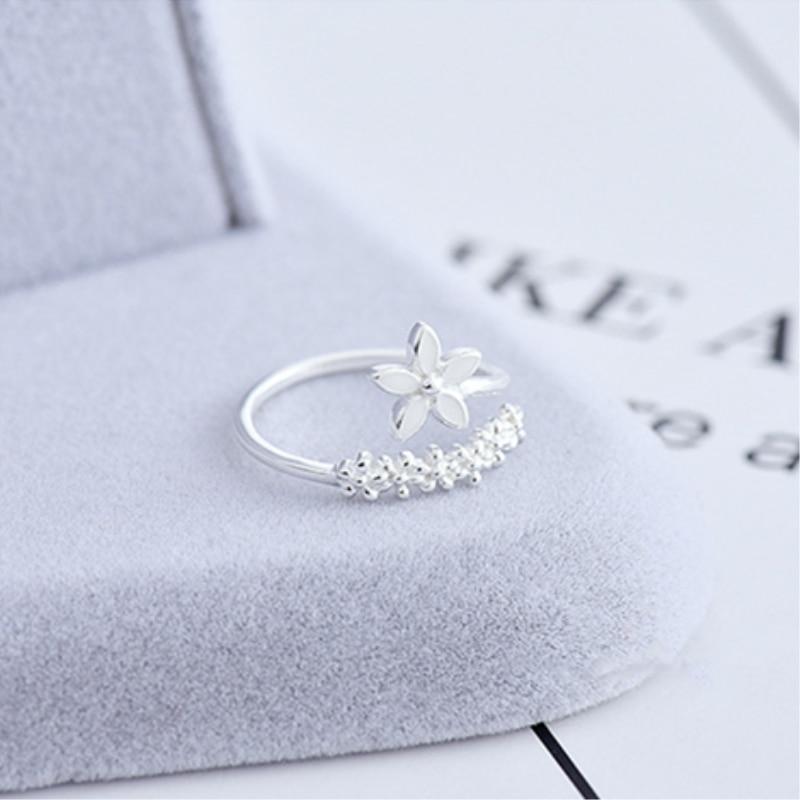 Amaril - Bague fleurs sauvages émail réglable