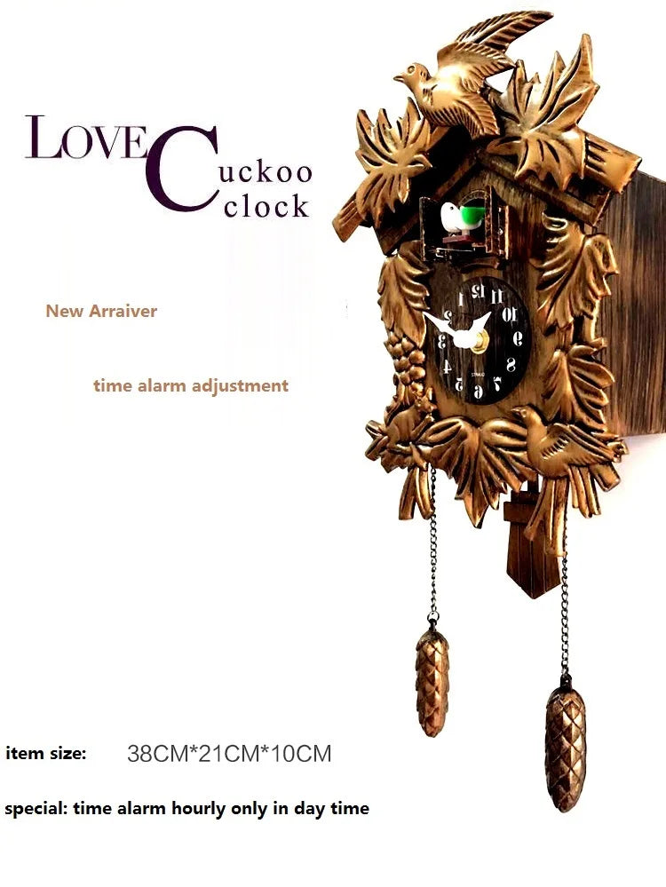 BirdTime Clock - Vintage Cuckoo Clock with Authentic Chime
