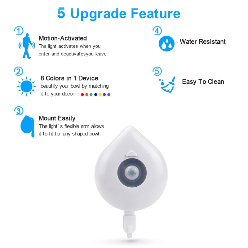 Discotoilet - Motion Sensor LED Toilet Night Light