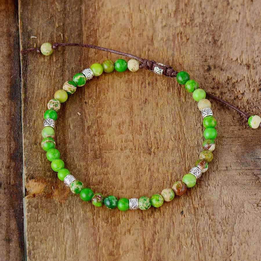 Energy - Natural Jasper Stone Bead Bracelet