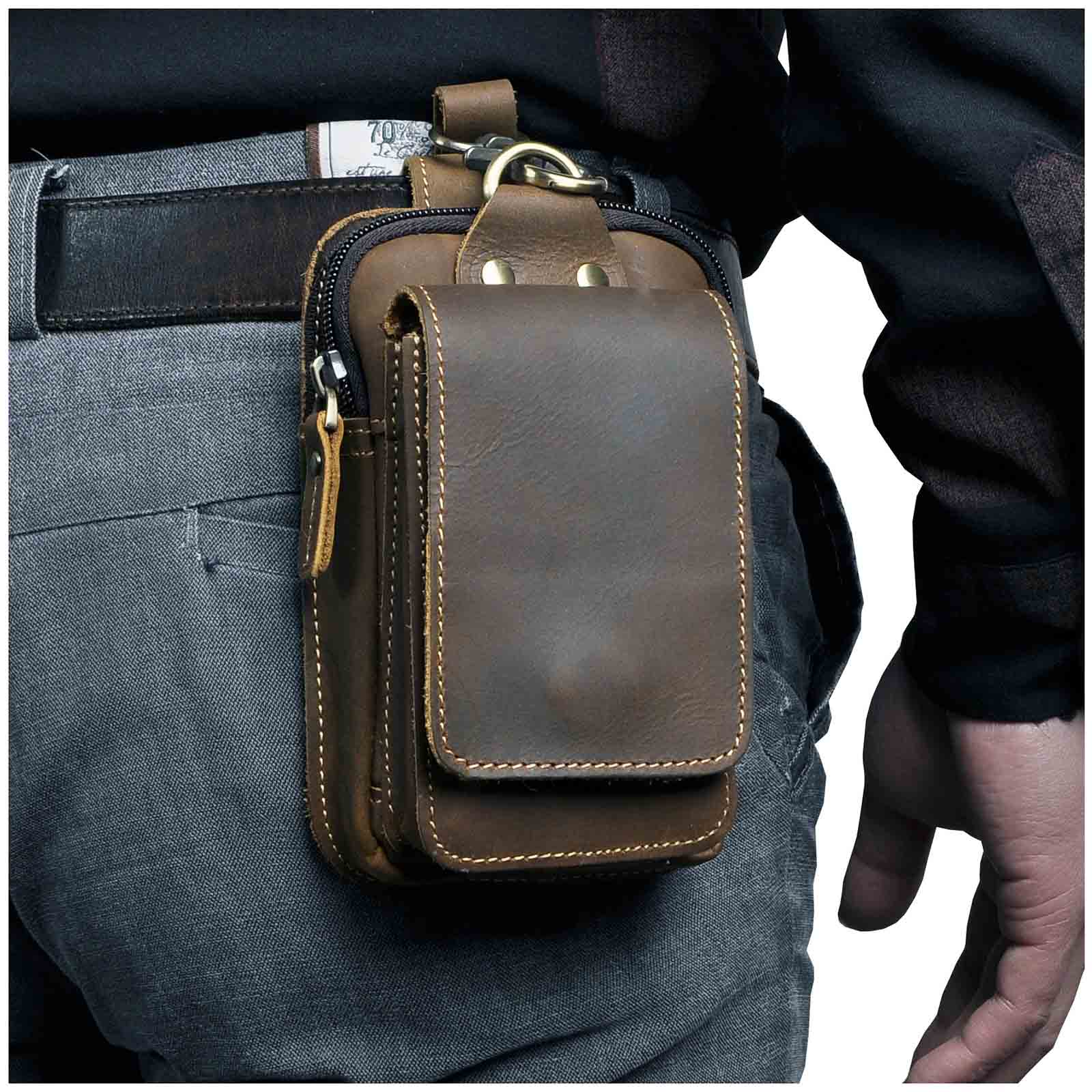 EliteGuard - Sac Banane Cuir Luxe Homme 25x15cm