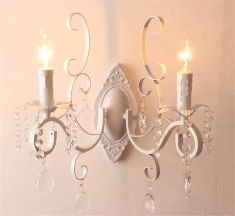 Wickmere - Vintage Black Crystal Wall Sconce
