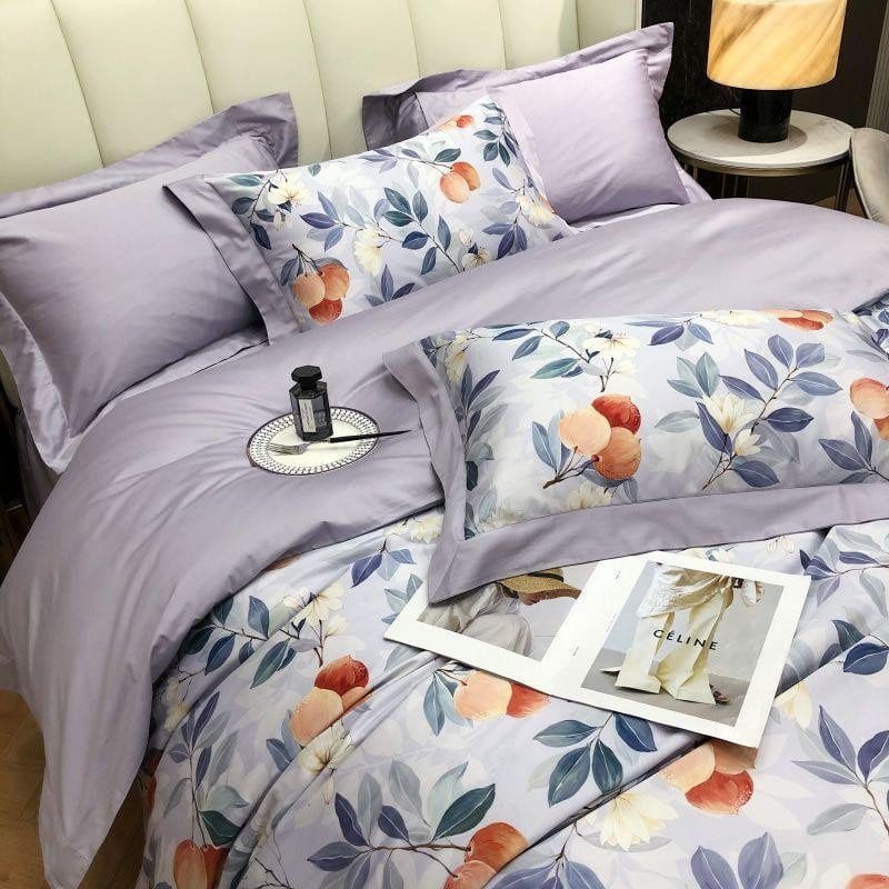 Lavender Bloom - Luxury Egyptian Cotton Duvet Cover Set