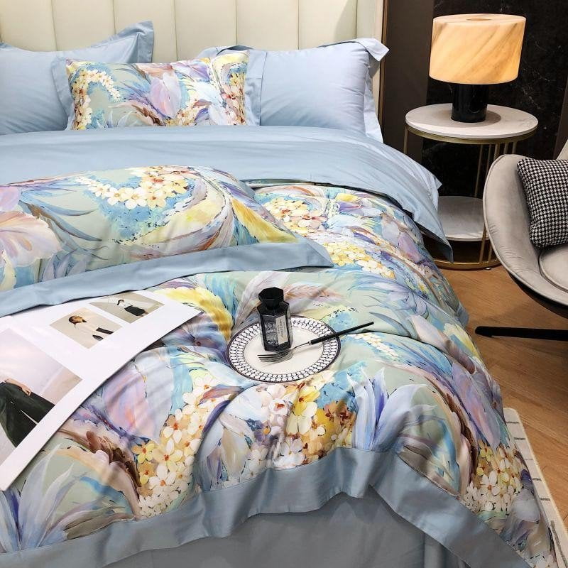 Hortensia Haven - Luxury Egyptian Cotton Duvet Cover Set