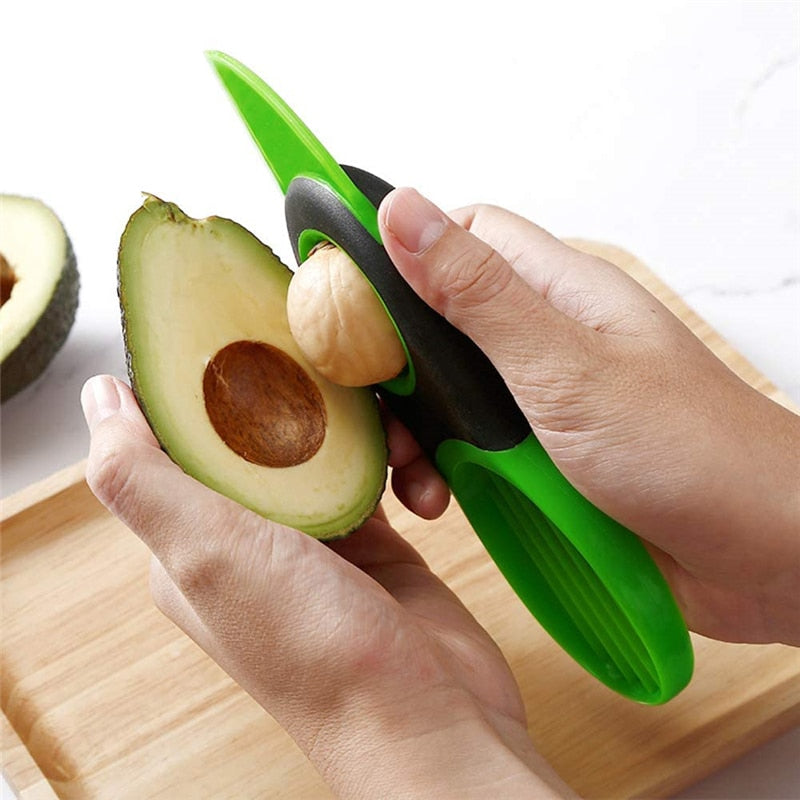 YuzuChop - 3-in-1 Avocado Slicer: Cut, Pit and Scoop