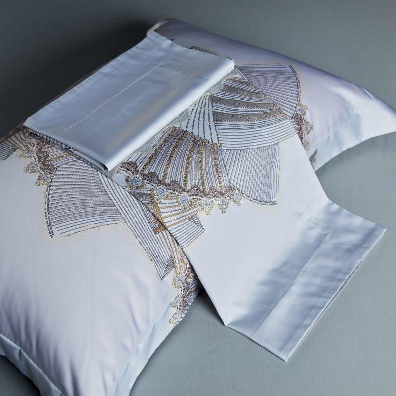 Silver Sails - Housse de Couette de Luxe en Coton Égyptien
