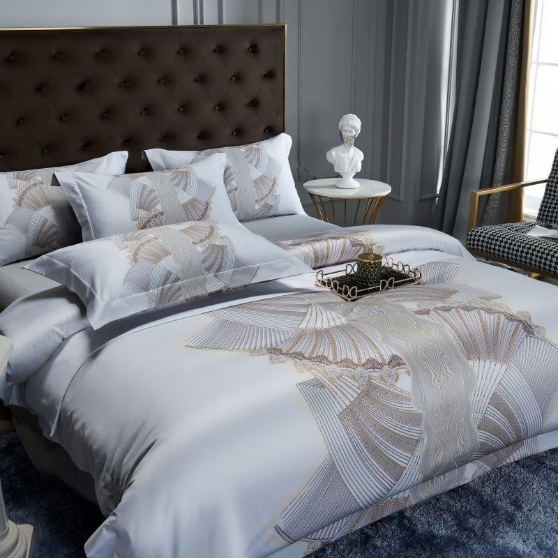 Silver Sails - Housse de Couette de Luxe en Coton Égyptien