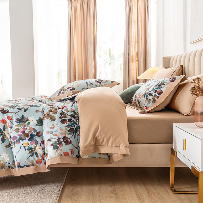 Watercolor Bloom - Egyptian Cotton Floral Duvet Set