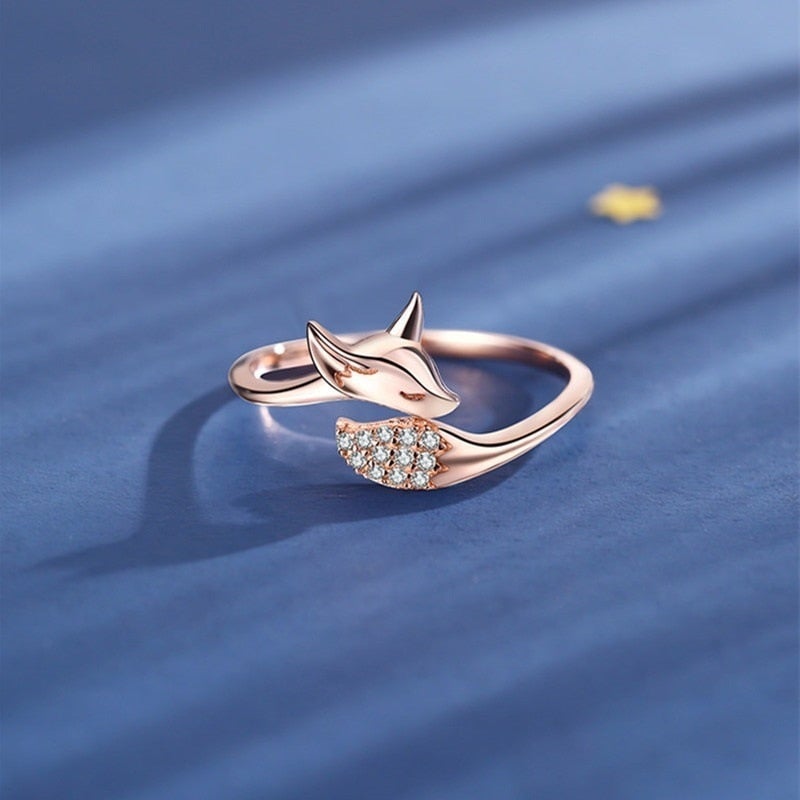 Finn - Bague renard en argent rosé