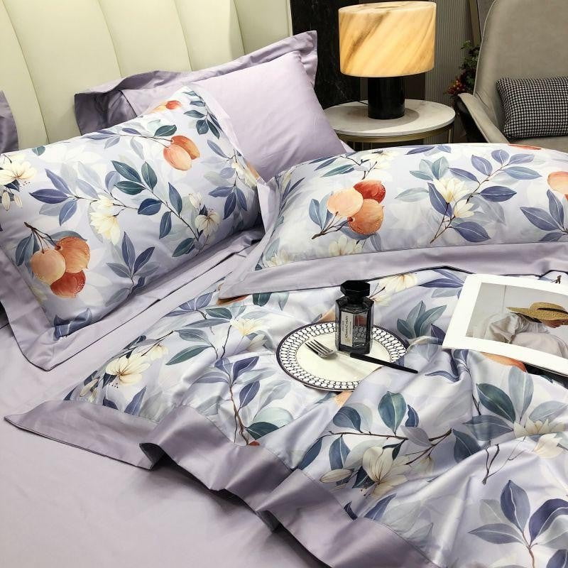 Lavender Bloom - Luxury Egyptian Cotton Duvet Cover Set