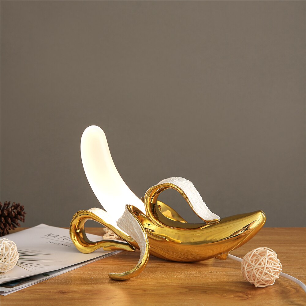 Banana Lights - Elegant Art Deco Resin Table Lamp