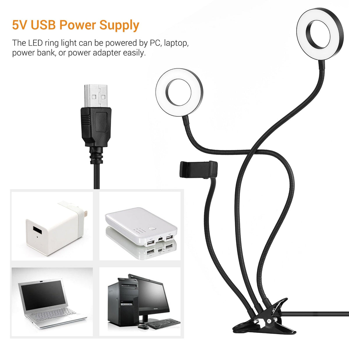 ArvoLume - Flexible LED Ring Light for Selfies and Videos