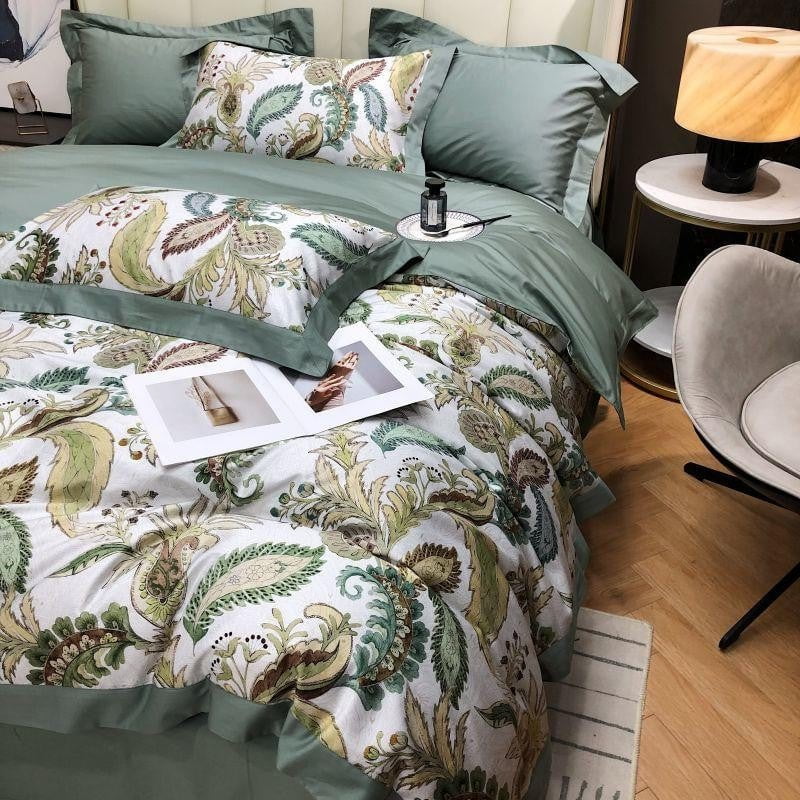 Verdant Paisley - Egyptian Cotton Paisley Duvet Cover Set