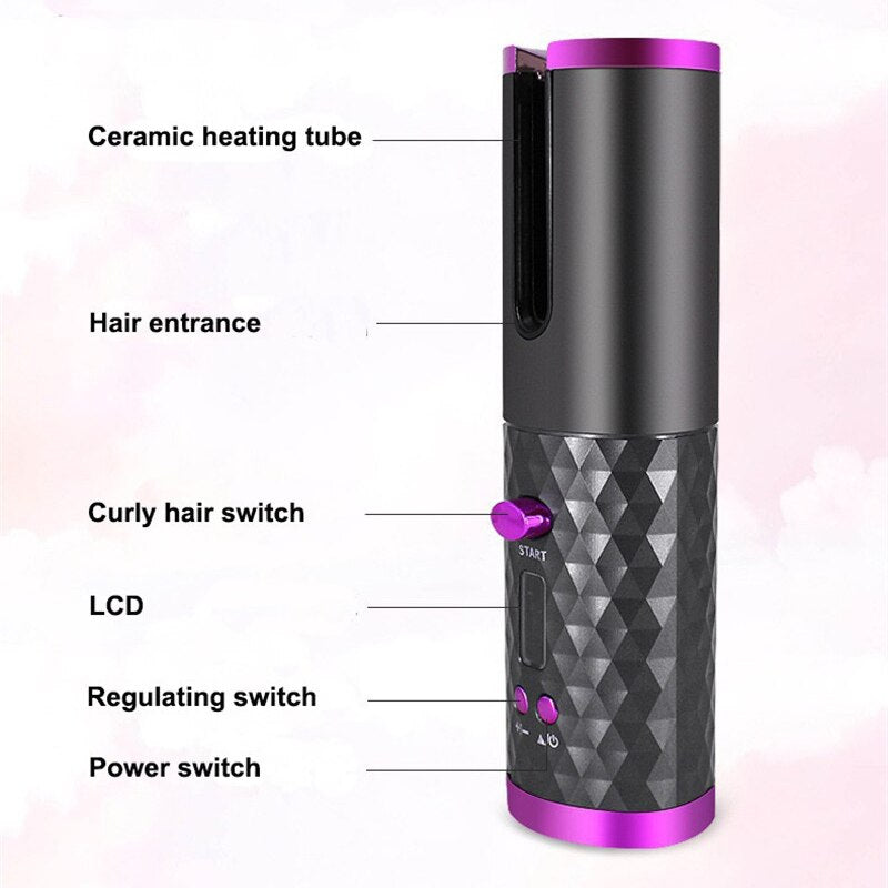 Femtress - Cordless Curling Iron for Shiny Curls