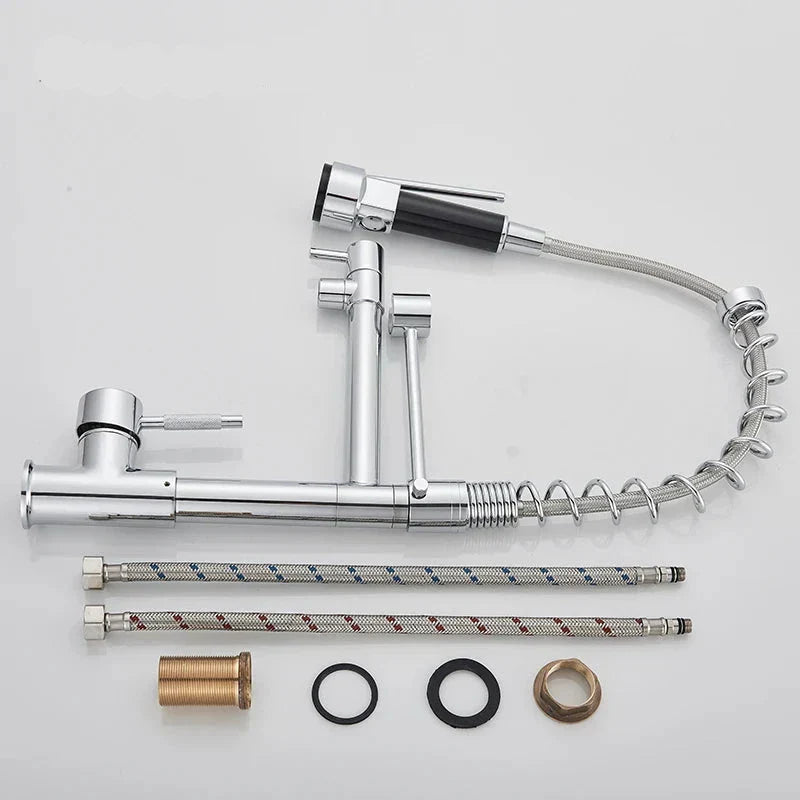 StreamFlex - Pull-Out Kitchen Faucet in Brass