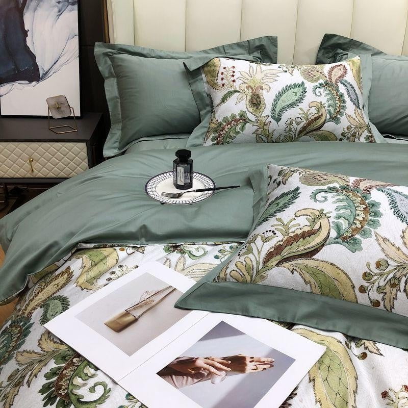 Verdant Paisley - Egyptian Cotton Paisley Duvet Cover Set